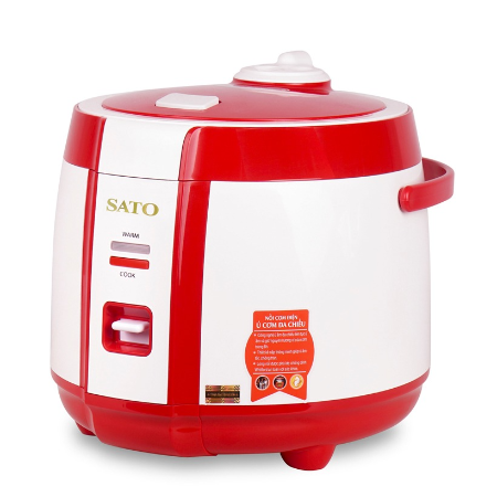 Nồi cơm điện quai xách SATO 18F041 1.8L - Tặng kèm Ấm Siêu Tốc (đến hết ngày 30/6) Nồi cơm điện quai xách SATO 18F041 1.8L - Tặng kèm Ấm Siêu Tốc (đến hết ngày 30/6)